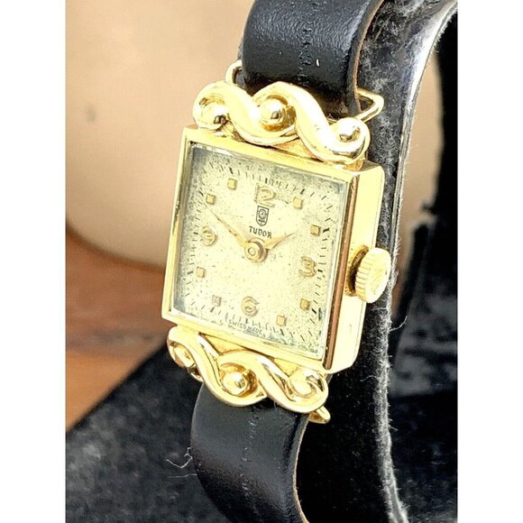 Tudor by Rolex Women's Watch 1108 Swiss Manual Wind 18K Yellow Gold Case… - Picture 1 of 15